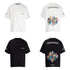 Chrome Heart T Shirts Colorful Cross Flower Arm Short Sleeve