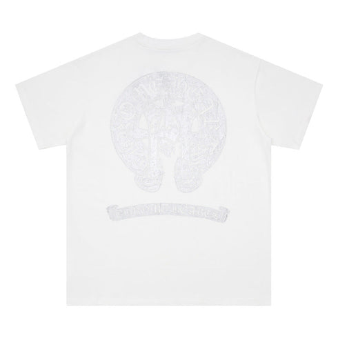 Chrome Heart T Shirts Croix Sanskrit Cross Horseshoe Old T-Shirt