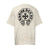 Chrome Heart T Shirts Cross Leather Print Short Sleeve T-Shirt Loose