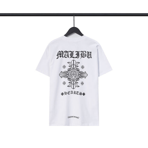 Chrome Heart T Shirts Sanskrit Cross Horseshoe Letter Flower Short Sleeve T-Shirt