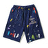 Gallery Dept Shorts Hand Painted Graffiti Ink Splashed Alphabet Casual Shorts