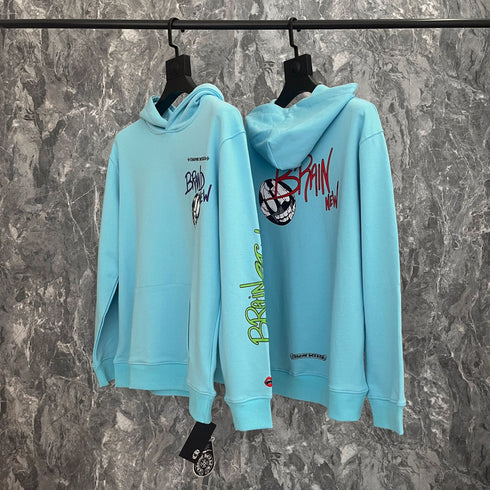 Chrome Heart Hoodie hooded sweater Sanskrit and fun football graffiti print