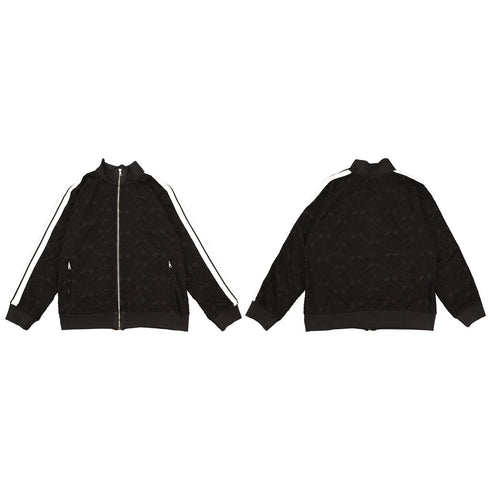 Palm Angle Sweatshirt Palm Angels Striped Stand Collar Jacket for Men and Women Couple Loose Sports Jacket