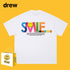 Drew T-shirts Smiley Face Letter Print Short-Sleeve