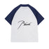 Rhude T-shirt Pocket Letter Embroidery Color Matching Short Sleeve Shirt