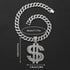 Dollar Sign Iced Out Cuban Pendant Necklace