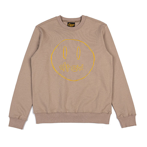Drew House Sweatshirts Unisex Sketch Smiley Face Crew Neck Sweater