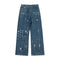 Gallery Dept Sweatpants Hand-painted splashed ink letter straight denim casual trousers