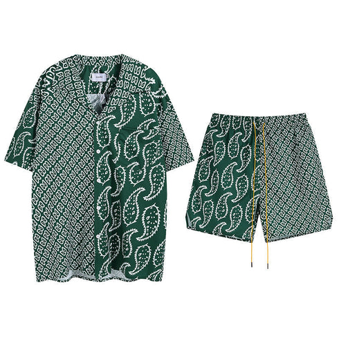 Rhude T-shirt Family Totem Casual Short Sleeve Shirt, Shorts