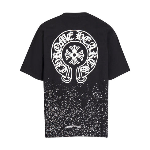 Chrome Heart T Shirts T-shirt sprayed loose cotton short sleeves