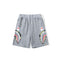 Bathing Ape Shorts Men's Double Camouflage on Side Shark Head Shorts Camouflage Elastic Waist Fifth Pants Middle Pants Fashion Brand Casual Shorts
