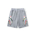 Bathing Ape Shorts Men's Double Camouflage on Side Shark Head Shorts Camouflage Elastic Waist Fifth Pants Middle Pants Fashion Brand Casual Shorts