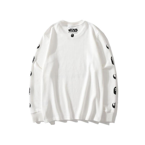 Bathing Ape Sweatshirts Spring and Autumn Cartoon Print Men's and Women's Ball Battle Pullover Sweater
