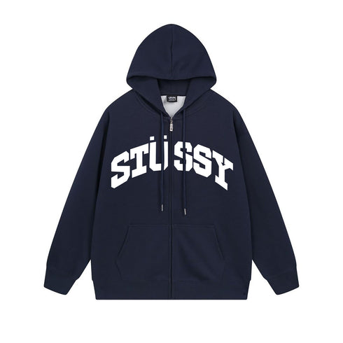 Stussy Hoodie Zip Cardigan Hooded Sweater