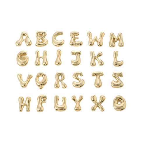 VVS Jewelry™ Chubby Bubble Initial Letter Necklace