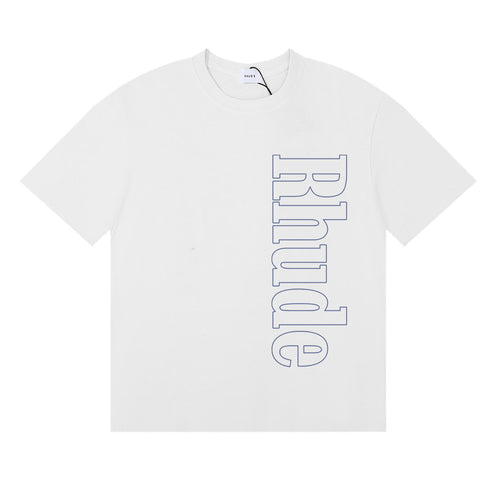 Rhude T-shirt Micro Label Letter Skull Print Short Sleeve T-shirt