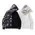 Bathing Ape Ape Head Camouflage Stitching Sweatshirt Hooded Zipper Fleece Jacket