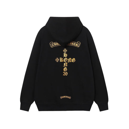 Chrome Heart Hoodie Autumn and winter men and women CH Sanskrit cross full back logo