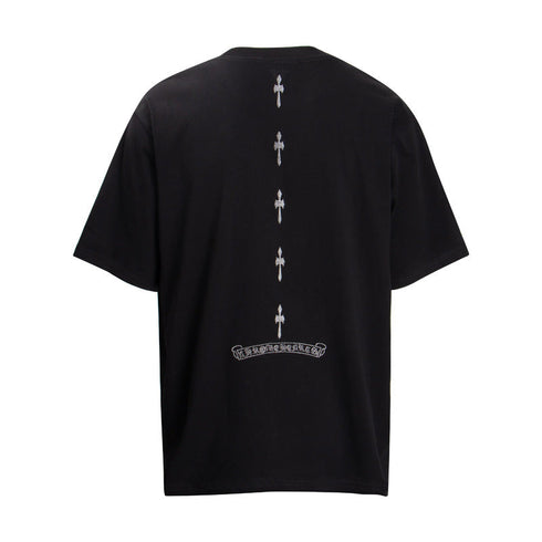 Chrome Heart T Shirts Cross Color Printed Short Sleeve T-Shirt