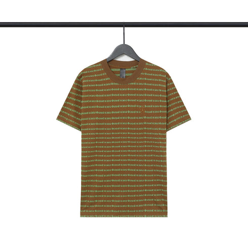 Chrome Heart T Shirts Poison Home Stripe Jacquard Embroidery Short Sleeve Couple T-Shirt