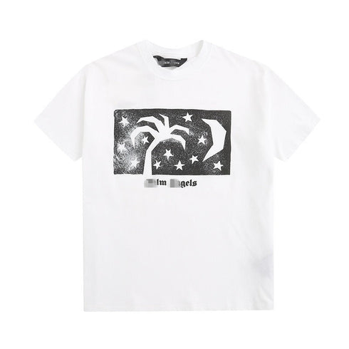 Palm Angels T-shirt Star Moon Print Short Sleeve T-shirt