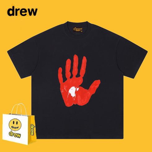 Drew T-shirts Cotton Short-Sleeved Smiley T-shirt
