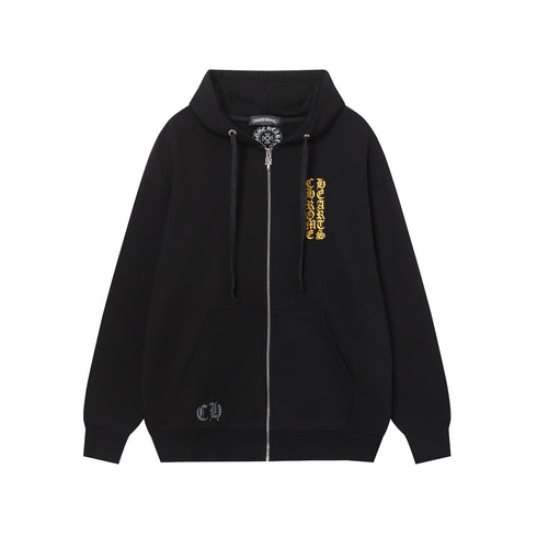 Chrome Heart Hoodie Autumn and winter men and women CH Sanskrit cross full back logo