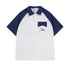 Rhude T-shirt Pocket Letter Embroidery Color Matching Short Sleeve Shirt