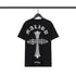 Chrome Heart T Shirts Croix Cross Leather Printed Short Sleeve T-Shirt
