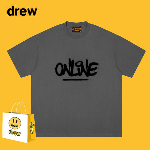 Drew T-shirts Cotton Short Sleeve Fashion Brand Printing