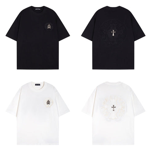 Chrome Heart T Shirts Crowe T-Shirt Summer Short Sleeve Street Hip Hop