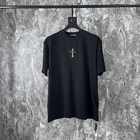 Chrome Heart T Shirts Cross Cotton Casual T-Shirt Couple Short Sleeve