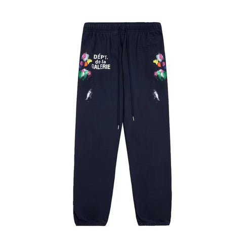 Gallery Dept Sweatpants Hand Painted Ink Splashing Graffiti Splicing Contrast Trousers