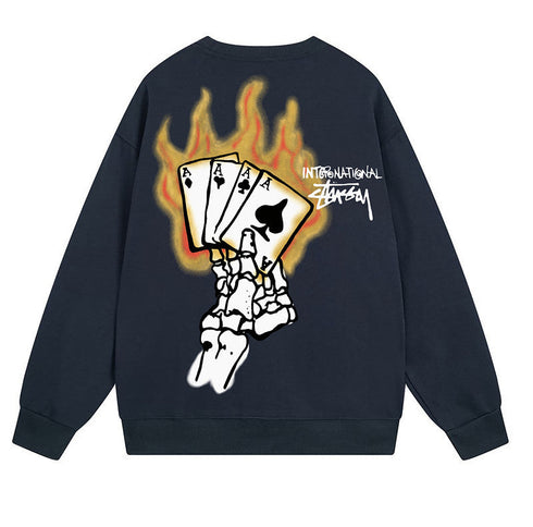 Stussy Sweatshirts Crew Neck Fleece Sweater