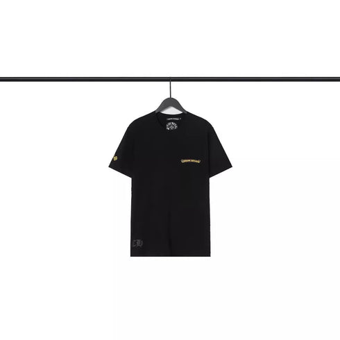 Chrome Heart T Shirts Sanskrit Large Logo Cross Print Short Sleeve T-Shirt