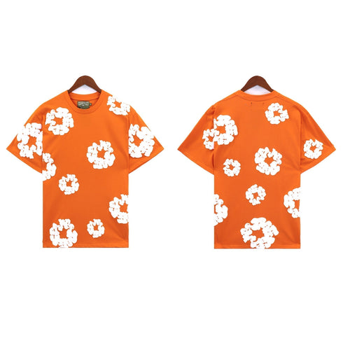 Denim Tears T-shirts Kapok Puff Print Short Sleeve T-shirt