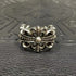 Chrome Heart Ring with Diamonds in White Gold