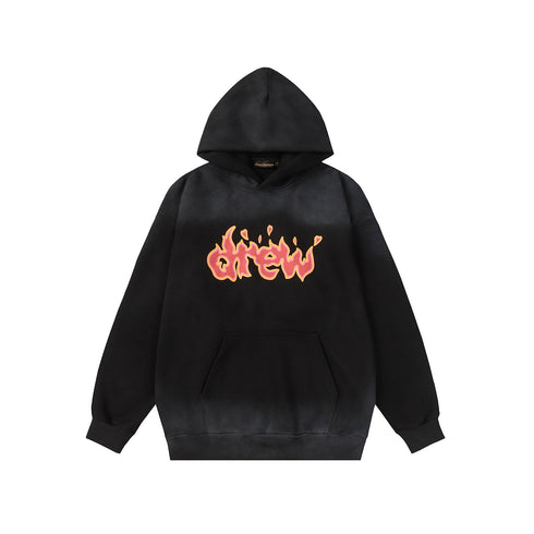 Drew House Hoodie Unisex Loose Distressed Casual Fleece Hoodie