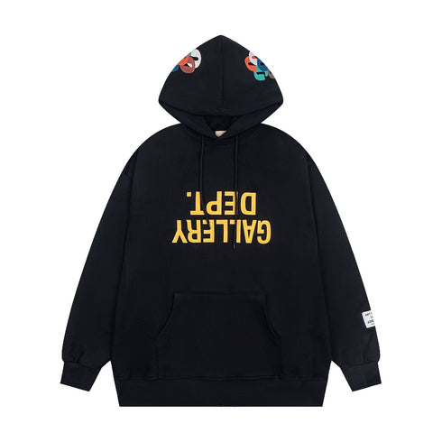 Gallery Dept Hoodie Embroidery Letter Inverted Print Hooded Sweater