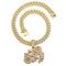No Days Off Iced out Cuban Pendant Necklace