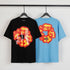 Denim Tears T-shirts Flame Wood Cotton Printed Loose Short Sleeve T-shirt