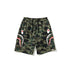 Bathing Ape Shorts Men's Side Double Shark Head Windbreaker Cloth Shorts Elastic Waist Fifth Pants Middle Pants Casual Shorts