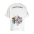 Chrome Heart T Shirts Colorful Cross Flower Arm Short Sleeve
