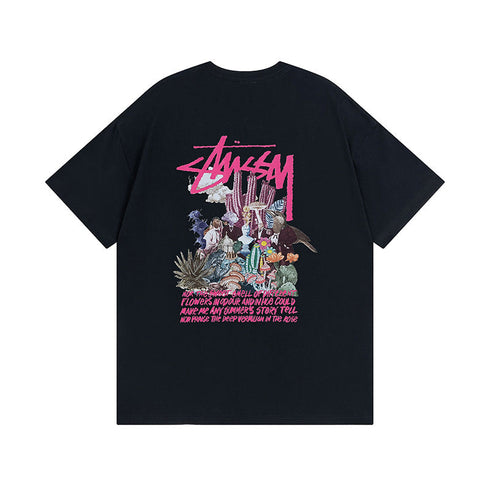 Stussy T-Shirts Casual Loose Couple T-Shirts