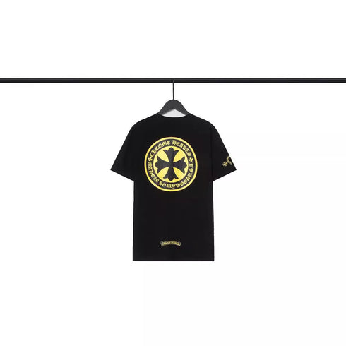 Chrome Heart T Shirts Sanskrit Large Logo Cross Print Short Sleeve T-Shirt