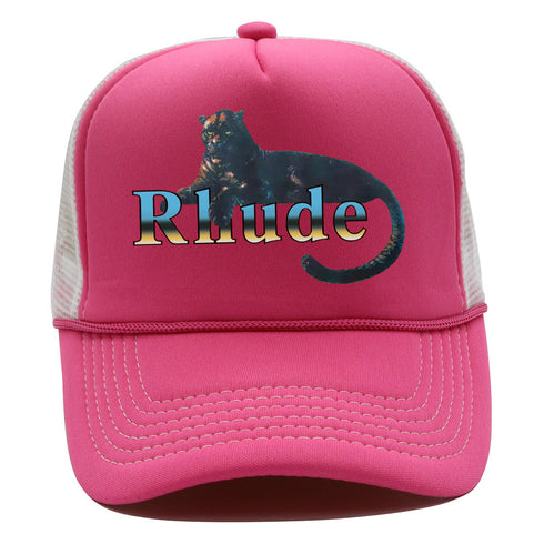Rhude Hat Mesh Cap Animal Print Mesh Baseball Cap