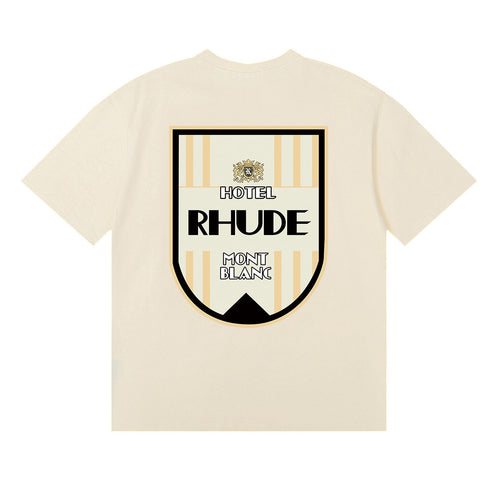 Rhude T-shirt Ski Theme Letter Print Short Sleeve T-shirt