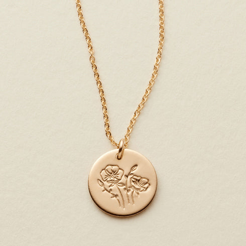 Birth Flower Necklace