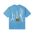 Denim Tears T-shirts Flame Wood Cotton Printed Loose Short Sleeve T-shirt