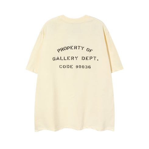 Gallery Dept T Shirts Summer Los Angeles Gallery Dept Letter Print Short Sleeved T-shirt